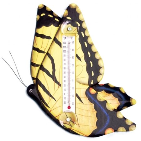 SONGBIRD ESSENTIALS Songbird Essentials Yellow Swallowtailed Butterfly Small Window Thermometer SE2172506